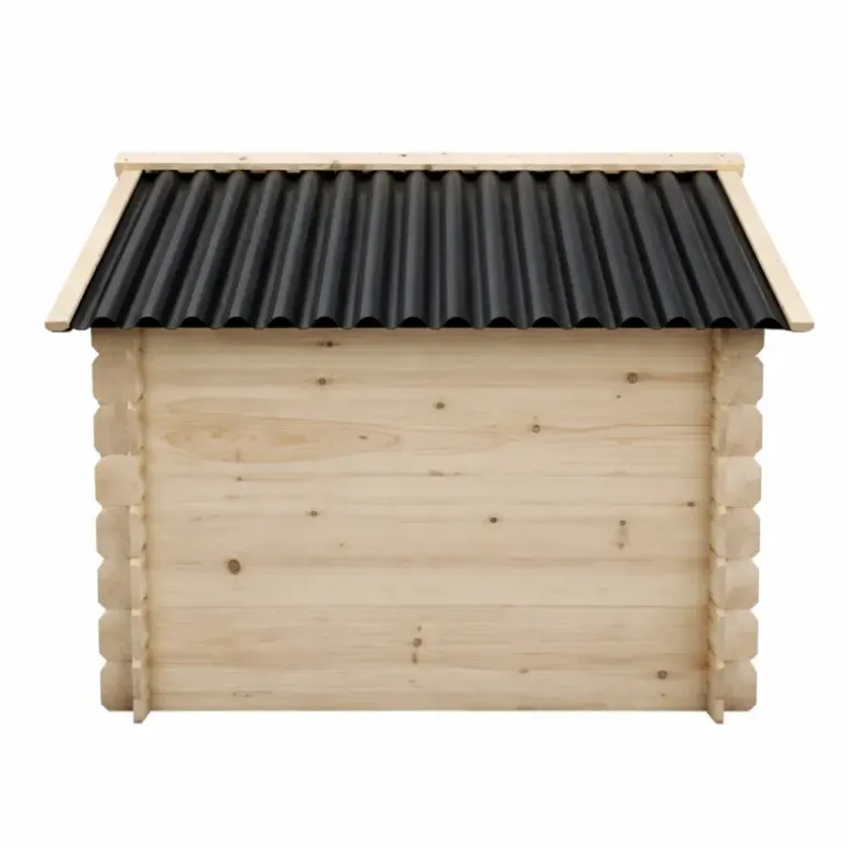 Niche en bois d'épicéa chalet madrier - Taille M - Toit PVC