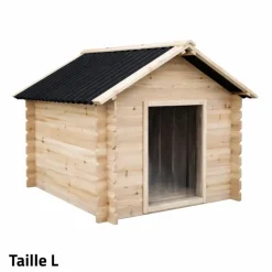 Niche en bois d'épicéa chalet madrier - Taille M - Toit PVC