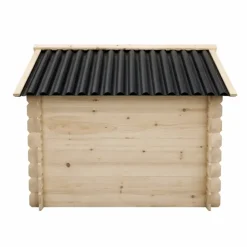 Niche en bois d'épicéa chalet madrier - Taille L - Toit PVC