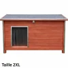 Niche en bois haute isolation Taille 2XL - Épicéa 3 couches avec toit étanche