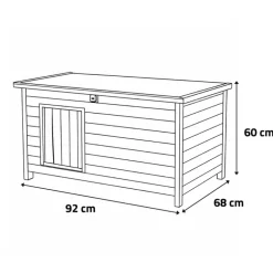 Niche en bois haute isolation Taille M - Épicéa 3 couches avec toit étanche
