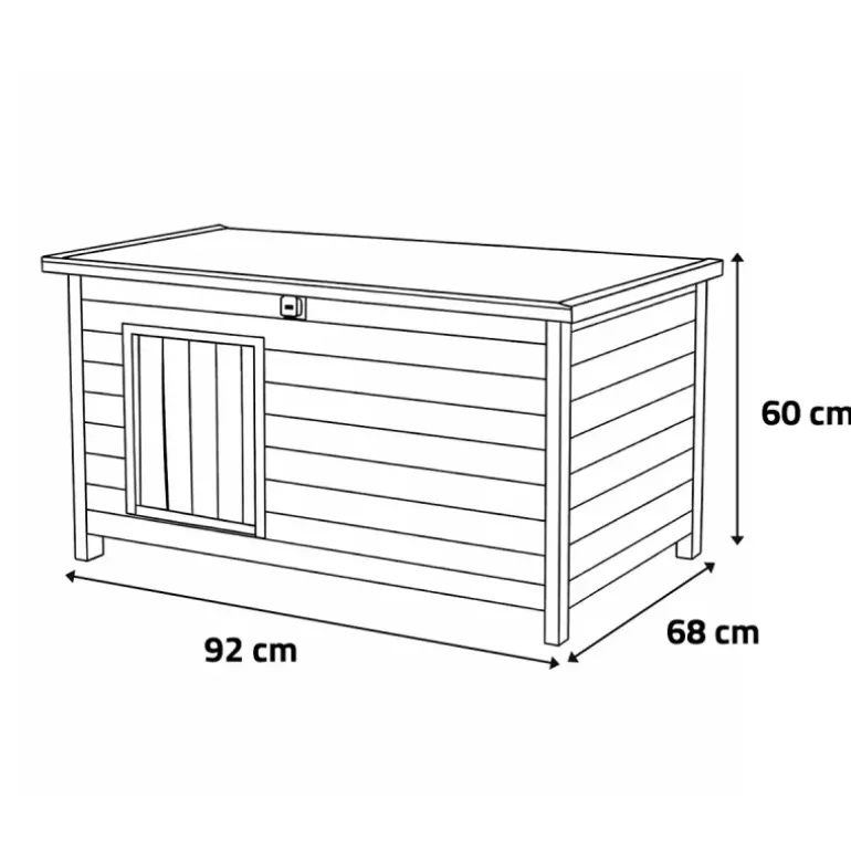 Niche en bois haute isolation Taille M - Épicéa 3 couches avec toit étanche