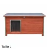 Niche en bois haute isolation Taille L - Épicéa 3 couches avec toit étanche