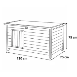 Niche en bois haute isolation Taille L - Épicéa 3 couches avec toit étanche