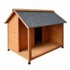 Niche en bois pour chien avec terrasse - Taille M