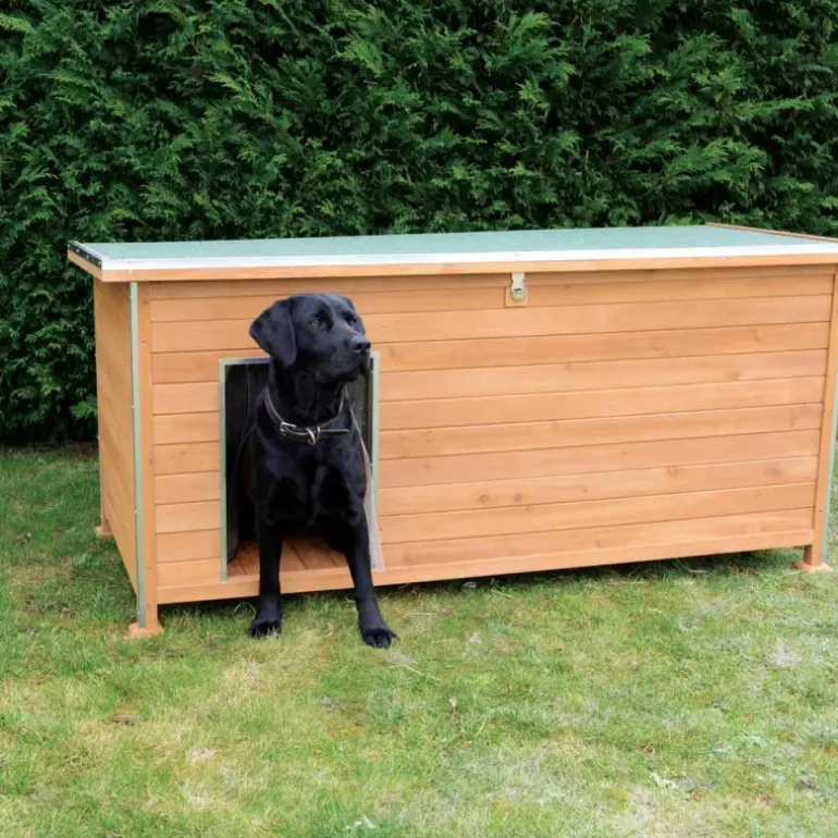 Niche isolée pour chien en bois – Extérieur été/hiver – 160 x 75 x 75 cm