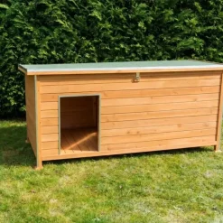 Niche isolée pour chien en bois – Extérieur été/hiver – 160 x 75 x 75 cm