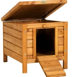 Nichoir abri poulailler Bois forme cube 42 x 51,5 x H 43 cm