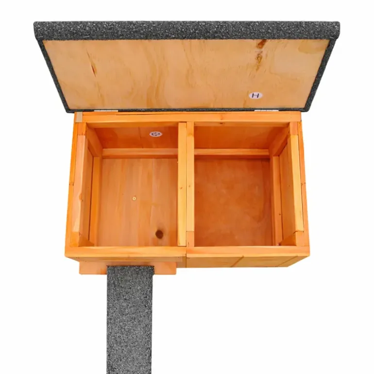 Nichoir chicane en bois pour canards d'ornement - 45x27x33cm