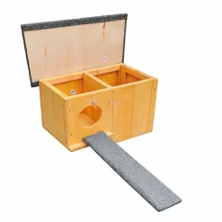Nichoir chicane en bois pour canards d'ornement - 45x27x33cm