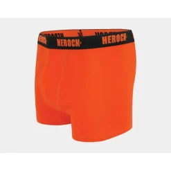 Pack 3 Boxers Homme Gorik Herock® - Gris, Noir, Orange - Coton Élasthanne