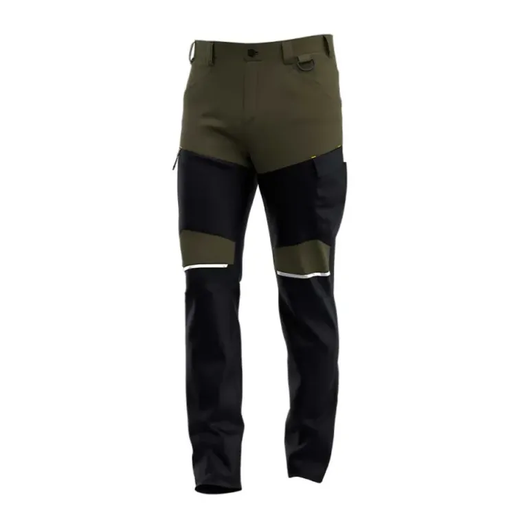 Pack 2 Pantalons Travail Oak Kaki/Noir Extensible 4 Sens