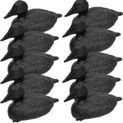 Pack de 10 Eiders Noirs Appelants Flottants Réaliste