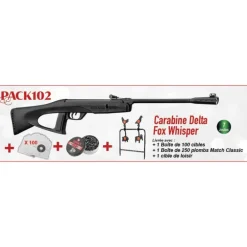 Pack Noël carabine Delta Fox Whisper Gamo