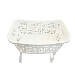 Panier à linge sur pieds - Corbeille textile rangement linge