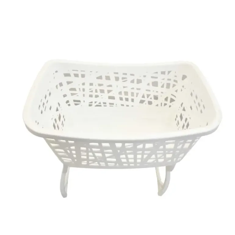 Panier à linge sur pieds - Corbeille textile rangement linge