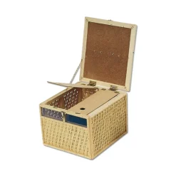 Panier osier 2 loges en osier de haute qualité 30 x 27,5cm