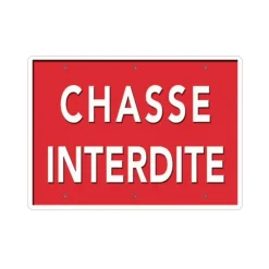 Panneau « Chasse interdite » Alu 26x20cm à l'unité