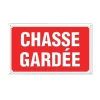 Panneau CHASSE GARDÉE Akilux 26 X 20 cm à l'unité