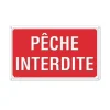 Panneau PÊCHE INTERDITE Akilux 26X20cm à l'unité