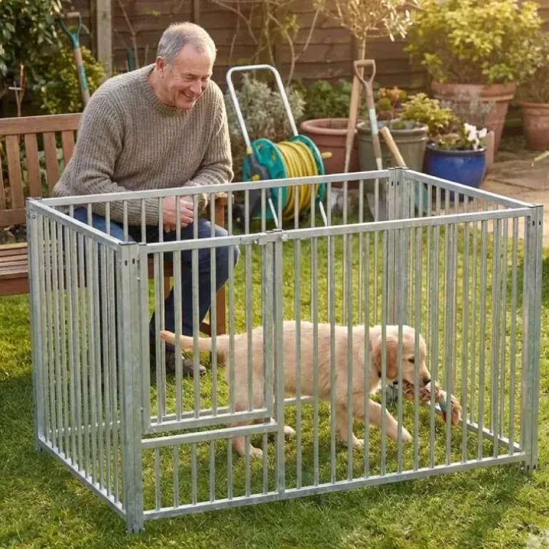 Panneau pour parc à chiot 1,5m avec porte - Hauteur 95cm