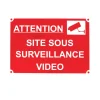 Panneau SITE SOUS SURVEILLANCE VIDEO alu 34 x 24cm