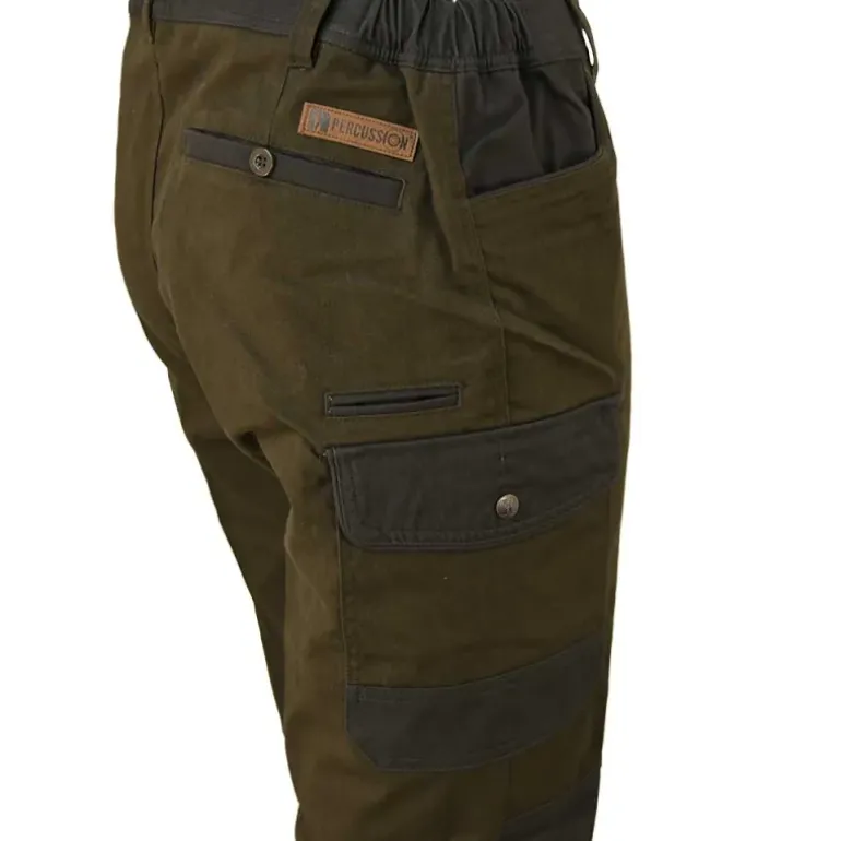 Pantalon de chasse anti-ronces Percussion kaki T38 à 60