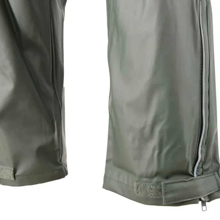 Pantalon de pluie Tonerre imperméable polyuréthane pvc kaki foncé