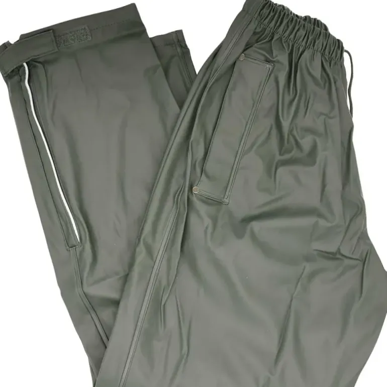 Pantalon de pluie Tonerre imperméable polyuréthane pvc kaki foncé
