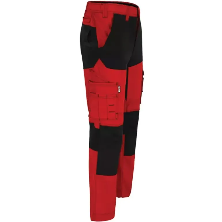 Pantalon de travail homme Hector Herock® - Rouge - Multi-poches professionnelles