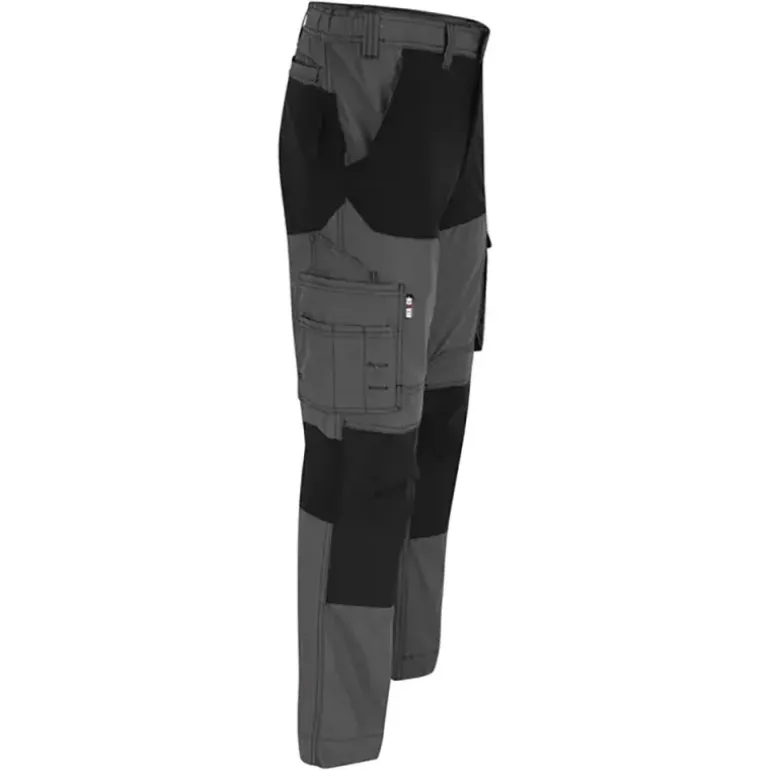 Pantalon de travail homme Hector Herock® - Poches multiples - Extensible 4 directions - Noir/Charbon