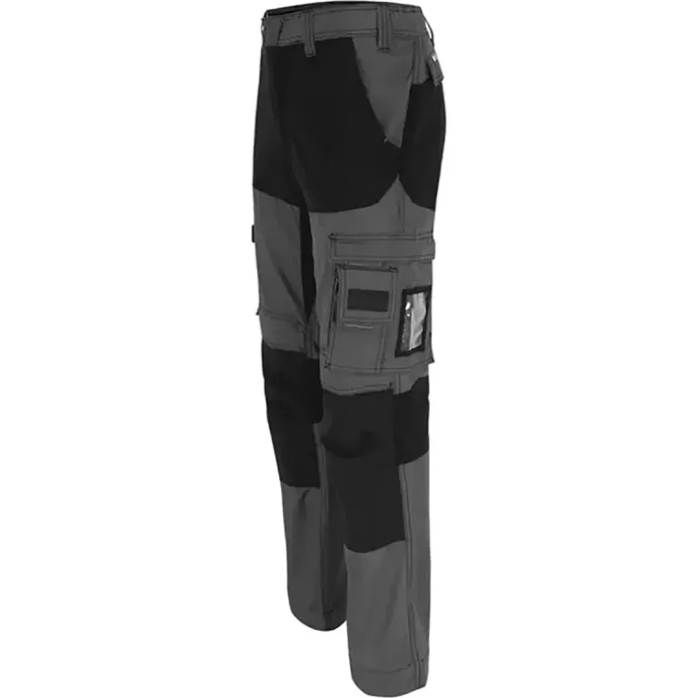 Pantalon de travail homme Hector Herock® - Poches multiples - Extensible 4 directions - Noir/Charbon