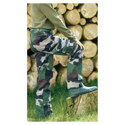 Pantalon enfant treillis 6 poches coton camo 6 à 14 ans