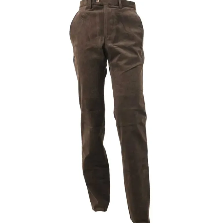 Pantalon marron Calvados côtelé extensible T38 À 60