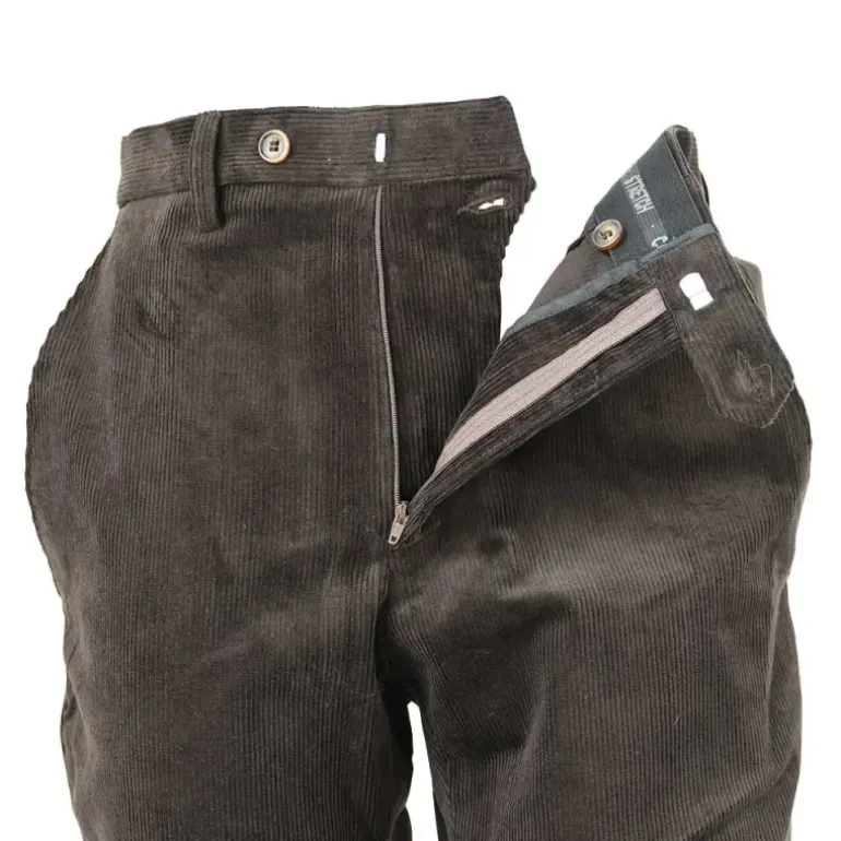 Pantalon marron Calvados côtelé extensible T38 À 60