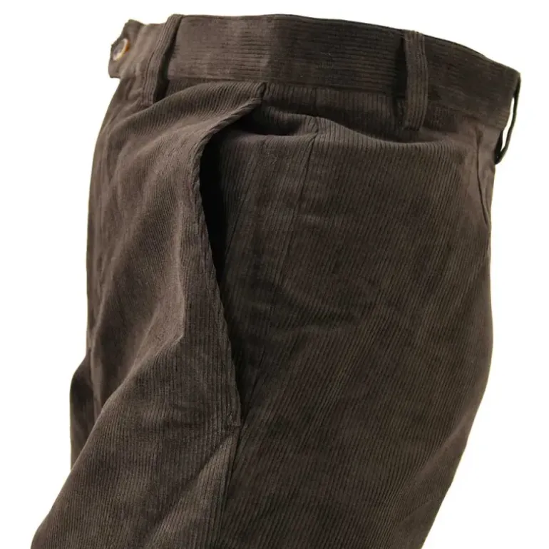 Pantalon marron Calvados côtelé extensible T38 À 60