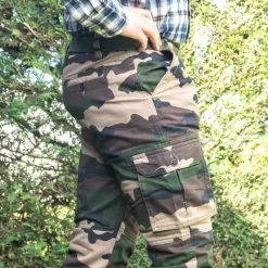 Pantalon treillis F1 6 poches coton doublé camo CE