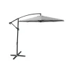 Parasol déporté Azur 3m gris - Protection solaire robuste et élégante