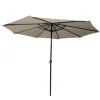 Parasol Rond Ø 2,70 m marron – Élégance et protection solaire pour vos espaces extérieurs.