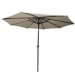 Parasol Rond Ø 2,70 m marron – Élégance et protection solaire pour vos espaces extérieurs.
