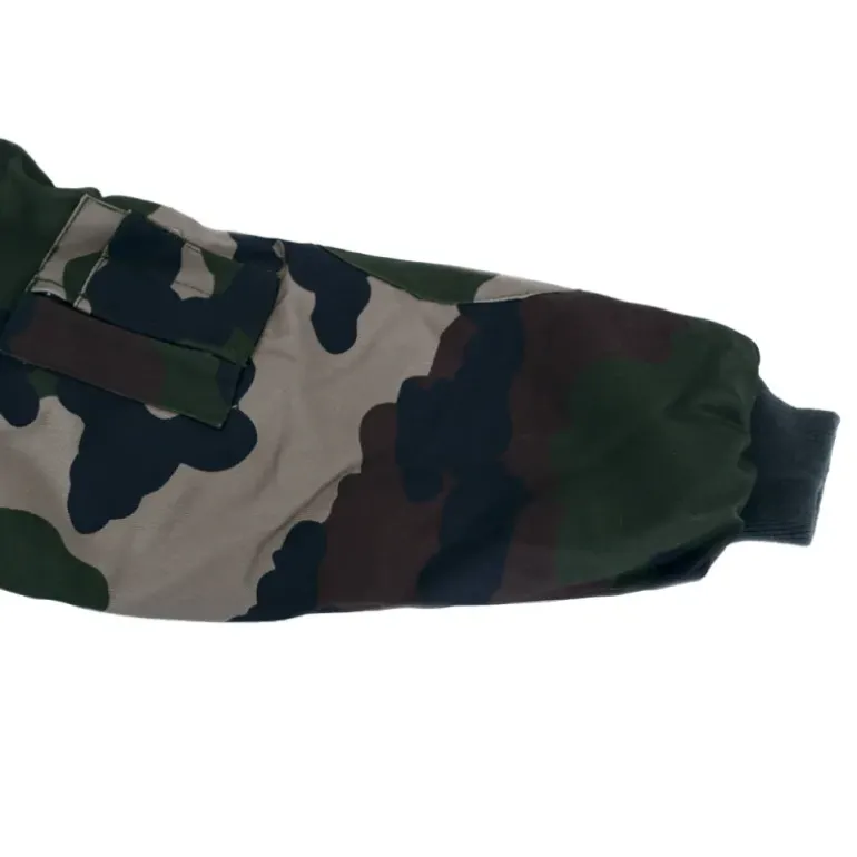 Parka matelassée capuche 4 poches polyester coton camo 6 à 16 ans
