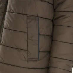 Parka réversible col montant polyester marron/bleu marine M à 2XL