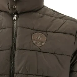 Parka réversible col montant polyester marron/bleu marine M à 2XL