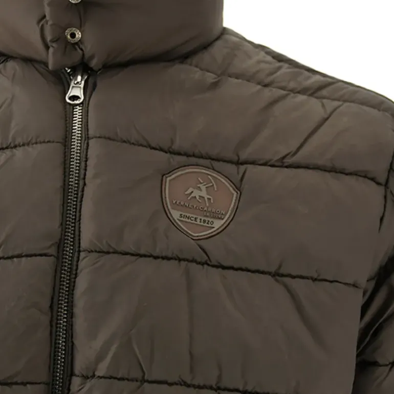Parka réversible col montant polyester marron/bleu marine M à 2XL