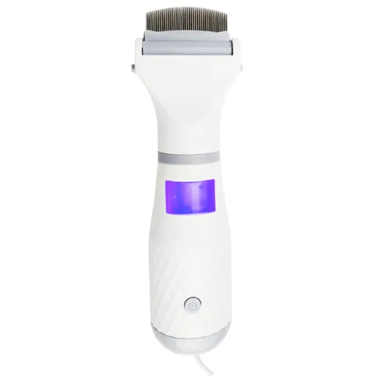 Peigne électrique anti-poux autonomie 4-6h LED 3 niveaux silencieux