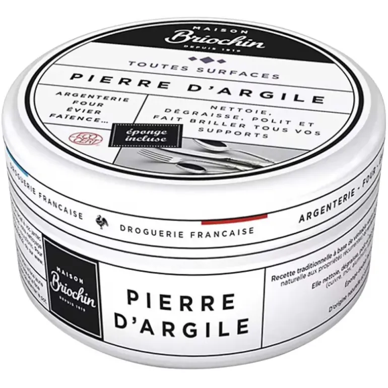 Pierre d'argile multi-usages 99% naturelle avec éponge incluse