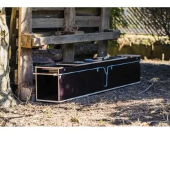 Piège boite à fauve bois 2 entrées ouverture 135x19x24
