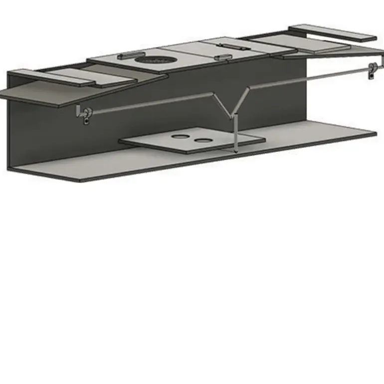 Piège boite à fauve bois 2 entrées ouverture 135x19x24