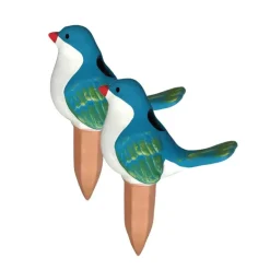 Piquets arroseurs oiseaux terre cuite 120ml 16x10x7,5cm - Lot de 2