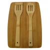 Planche à découper bambou 33 x 23 x 1 cm 2 spatules